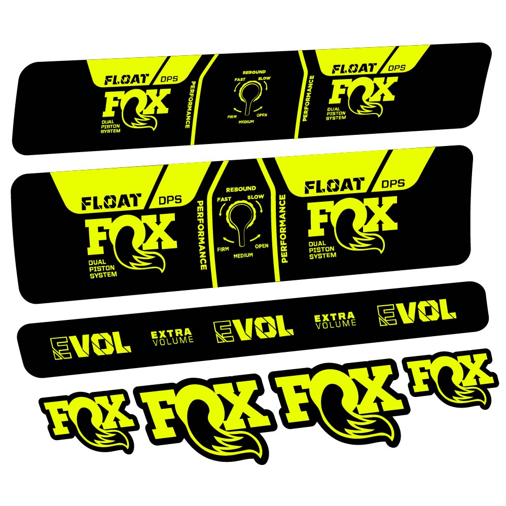 Aufkleber Fox Float DPS Performance 2021, Stoßdämpfer, Fahrradaufkleber Vinyl