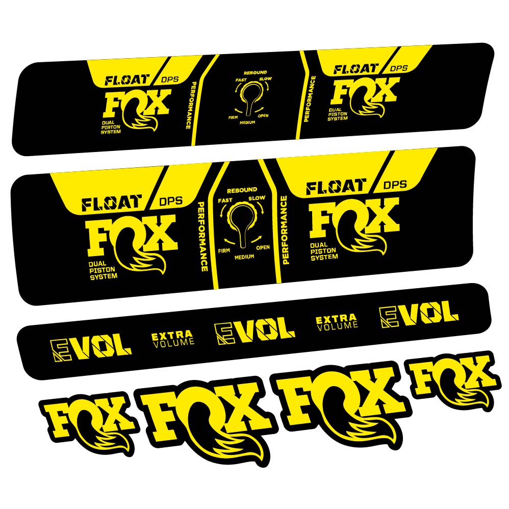 Aufkleber Fox Float DPS Performance 2021, Stoßdämpfer, Fahrradaufkleber Vinyl