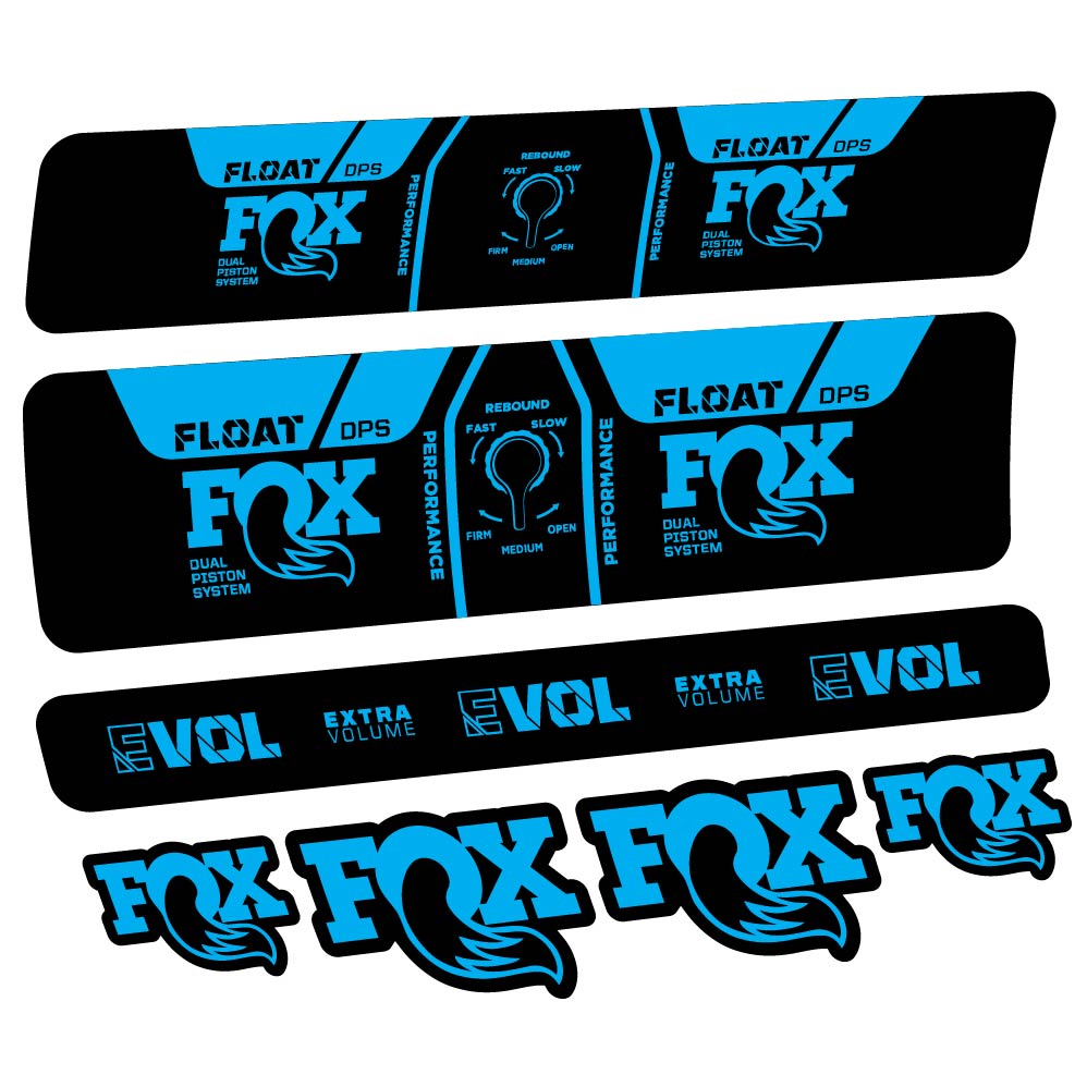 Aufkleber Fox Float DPS Performance 2021, Stoßdämpfer, Fahrradaufkleber Vinyl