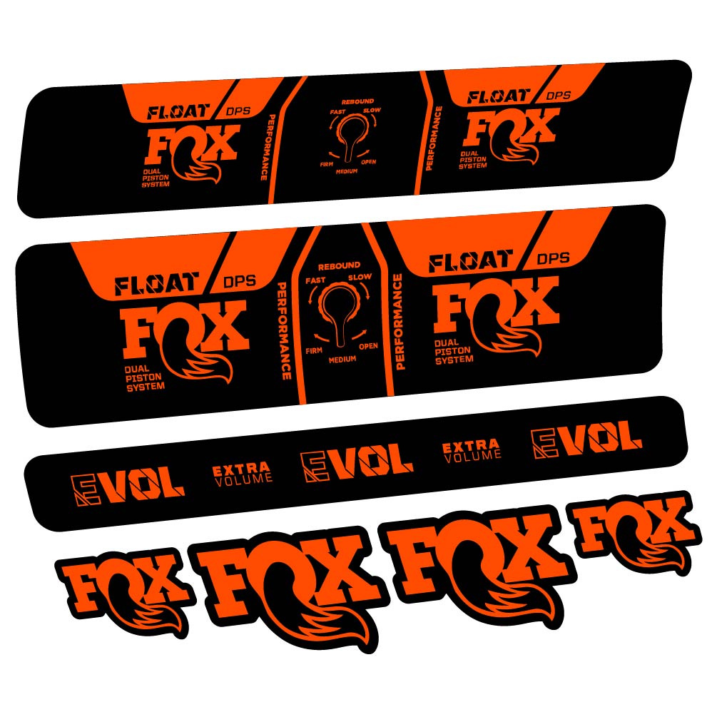 Aufkleber Fox Float DPS Performance 2021, Stoßdämpfer, Fahrradaufkleber Vinyl