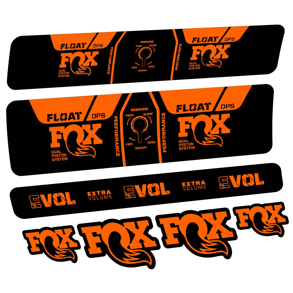 Aufkleber Fox Float DPS Performance 2021, Stoßdämpfer, Fahrradaufkleber Vinyl