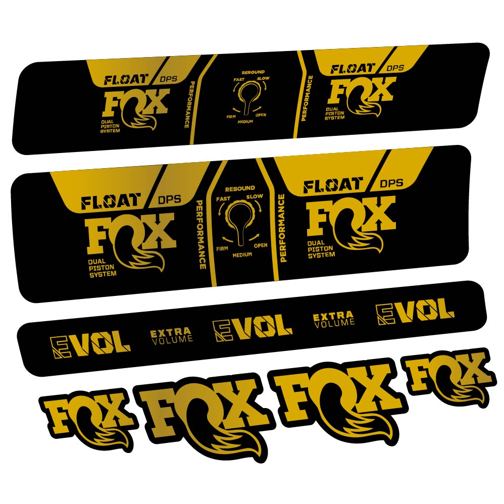 Aufkleber Fox Float DPS Performance 2021, Stoßdämpfer, Fahrradaufkleber Vinyl