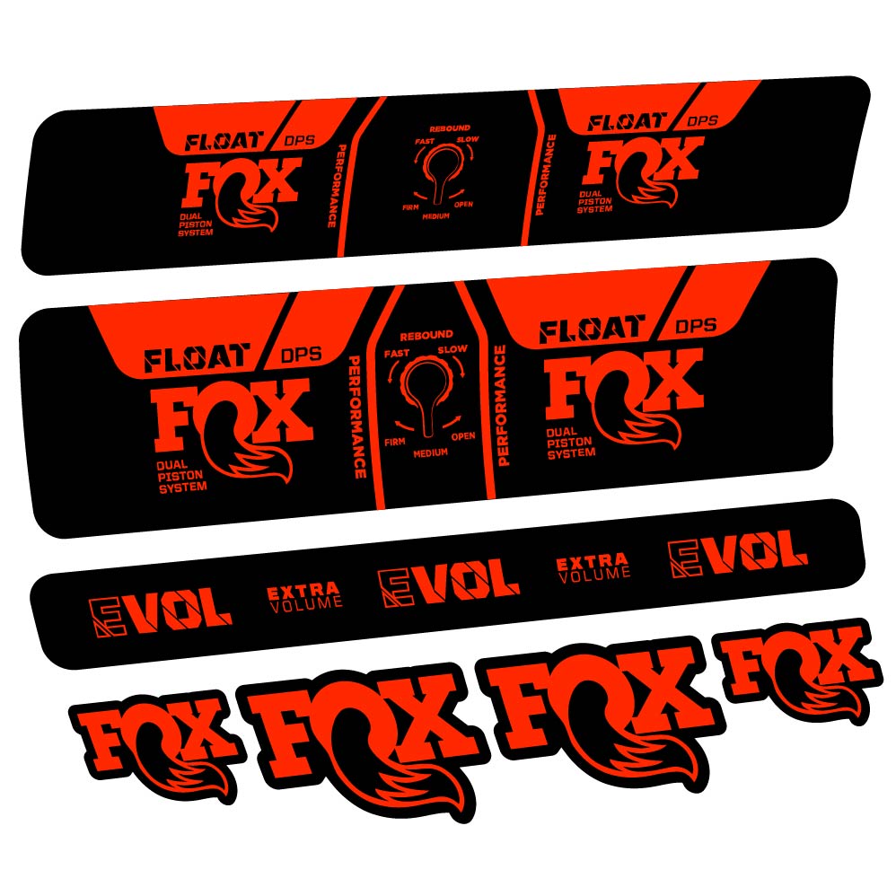 Aufkleber Fox Float DPS Performance 2021, Stoßdämpfer, Fahrradaufkleber Vinyl