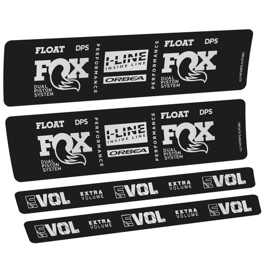 Light Silver decal for Fox Float DPS Performance I Line rear shock – bike sticker vinyl