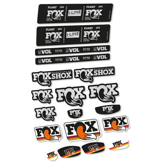 Light Silver decal for Fox Float DPS Performance I Line rear shock – bike sticker vinyl