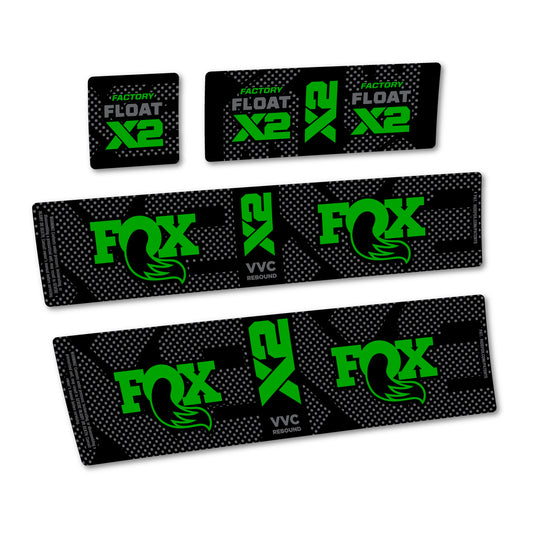 Green decal for Fox Factory Float X2 rear shock – bike sticker vinyl