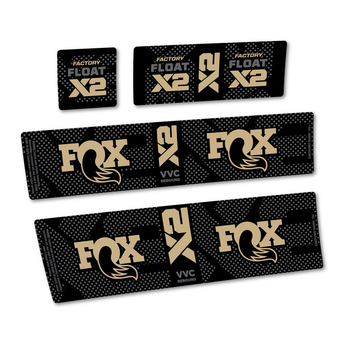 Compatible Stickers for Fox Factory Float X2, Shock Absorber vinyl decals - Sand