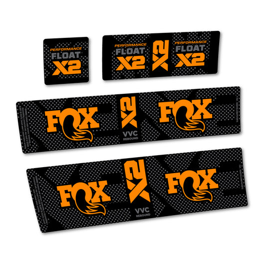 Saffron Yellow decal for Fox Performance Float X2 rear shock – bike sticker vinyl
