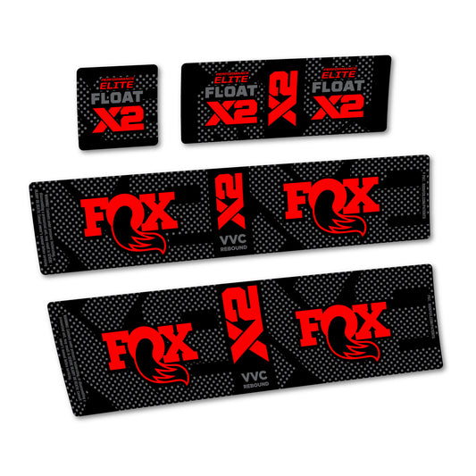 Orange Red decal for Fox Performance Elite Float X2 rear shock – bike sticker vinyl