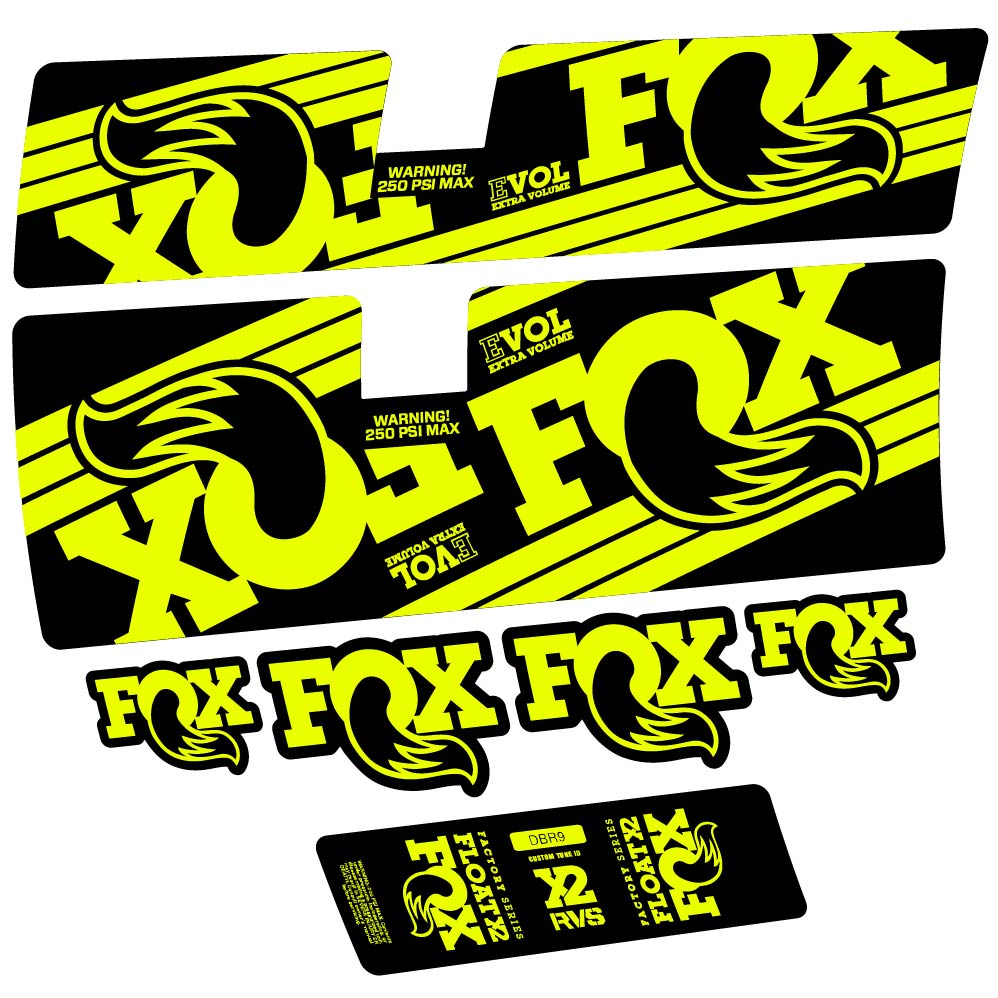Decal Fox Float X2 Factory 2016, Shock Absorber, bike sticker vinyl