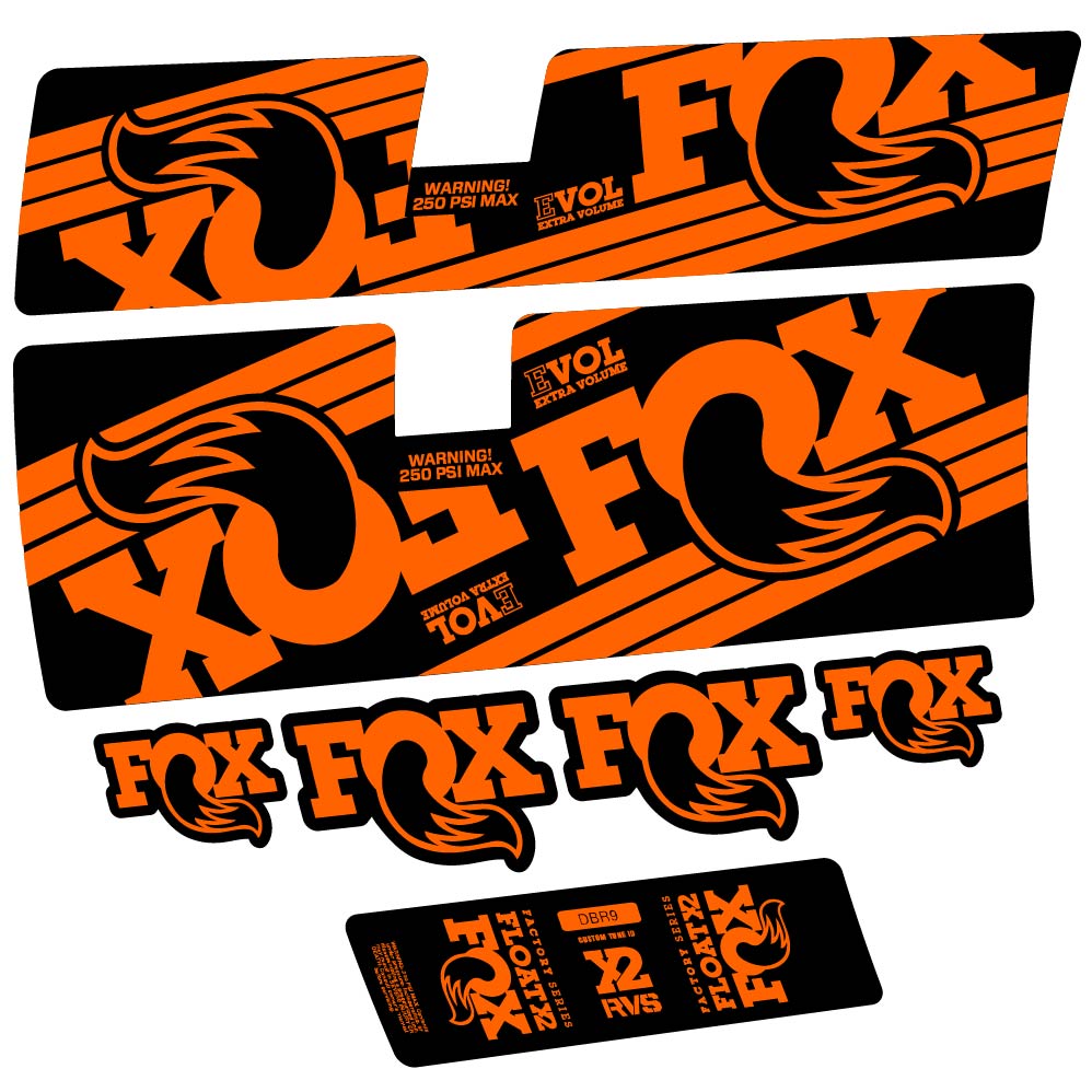 Decal Fox Float X2 Factory 2016, Shock Absorber, bike sticker vinyl