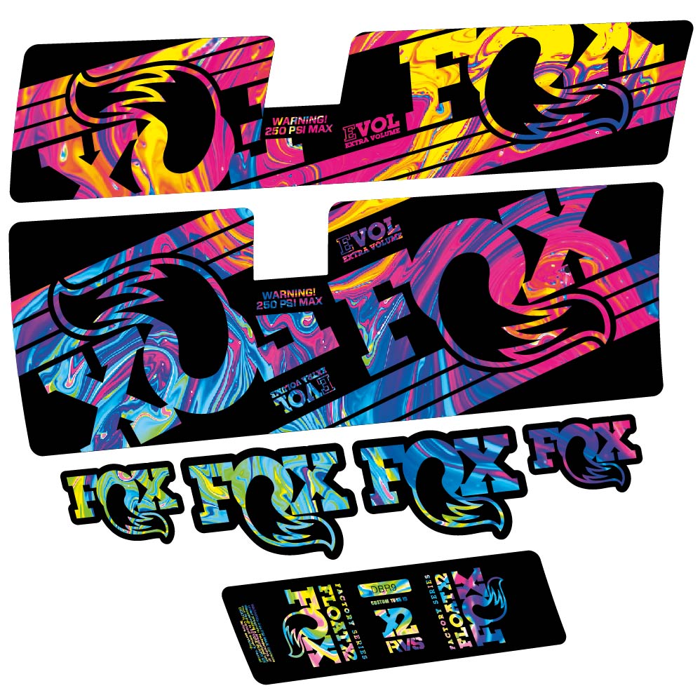 Decal Fox Float X2 Factory 2016, Shock Absorber, bike sticker vinyl