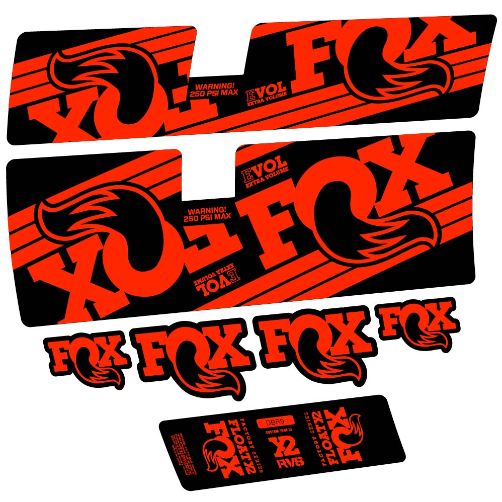 Decal Fox Float X2 Factory 2016, Shock Absorber, bike sticker vinyl