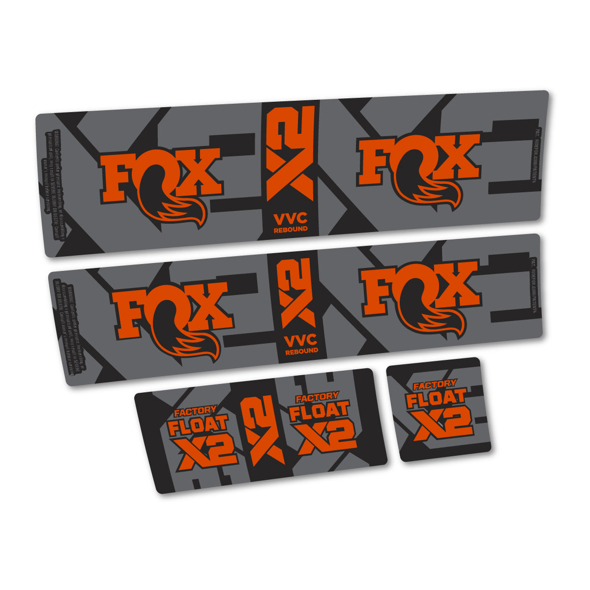 Compatible Stickers for Fox Factory Float X2 2026, Shock Absorber vinyl decals - Clay