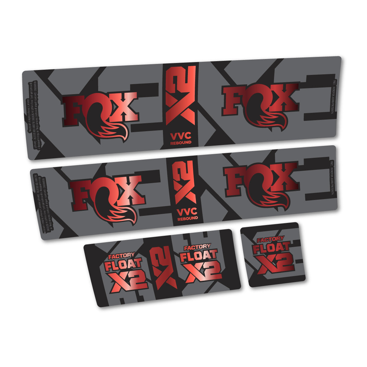 Compatible Stickers for Fox Factory Float X2 2026, Shock Absorber vinyl decals - Copper