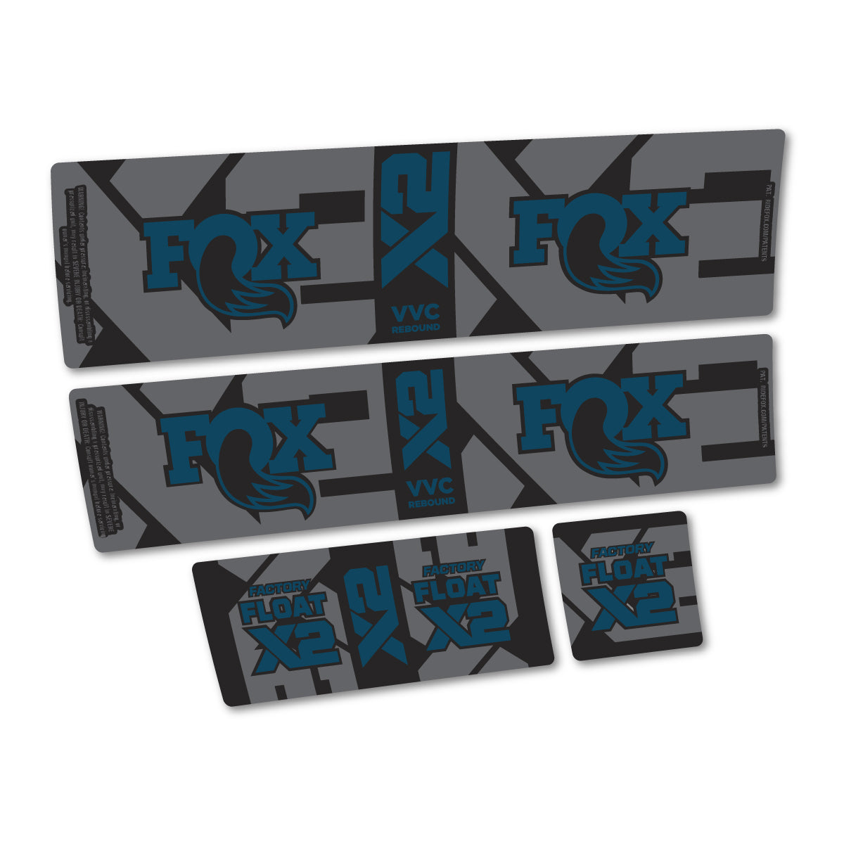 Compatible Stickers for Fox Factory Float X2 2026, Shock Absorber vinyl decals - Dark Lake