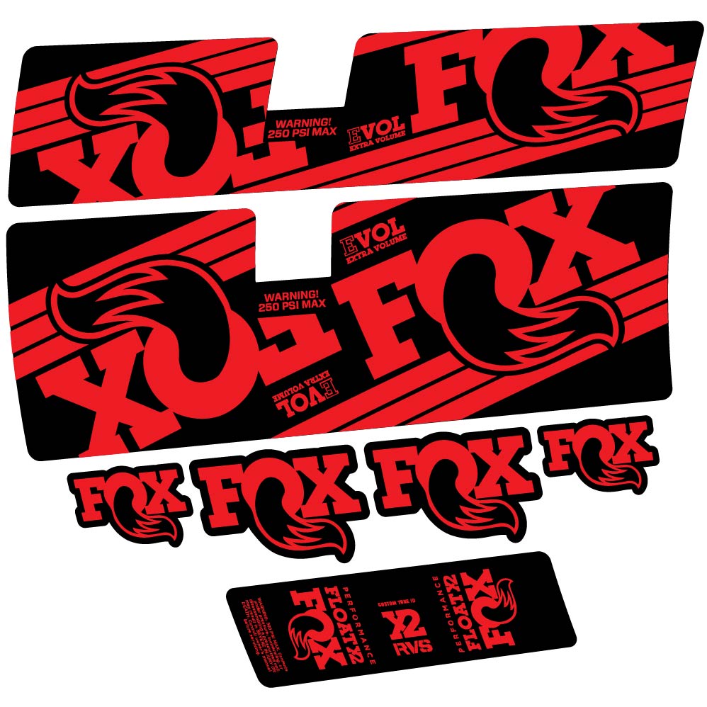 Decal Fox Float X2 Performance 2016, Shock Absorber, bike sticker vinyl