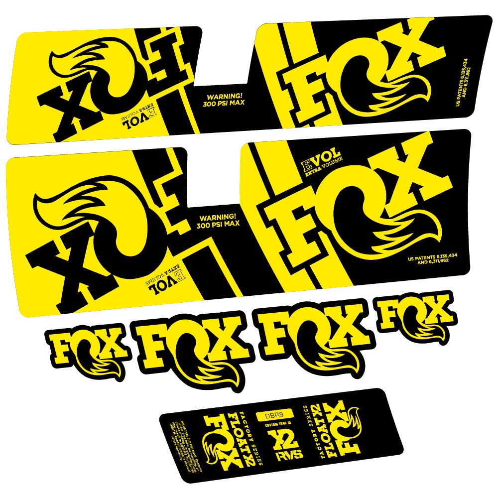 Decal Fox Float X2 Factory DBR9 2019, Shock Absorber, bike sticker vinyl