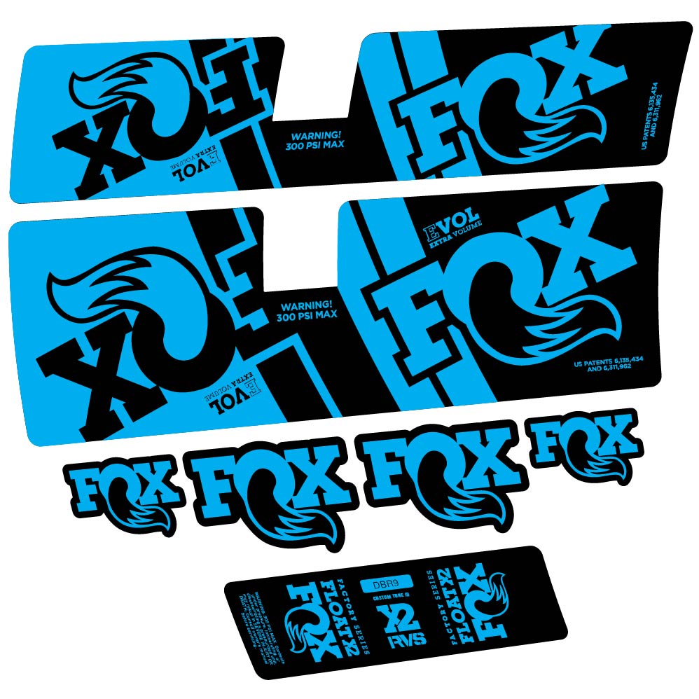 Decal Fox Float X2 Factory DBR9 2019, Shock Absorber, bike sticker vinyl