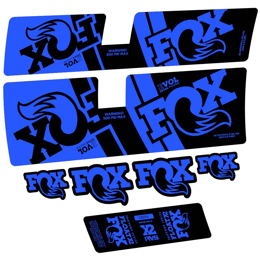 Decal Fox Float X2 Factory DBR9 2019, Shock Absorber, bike sticker vinyl