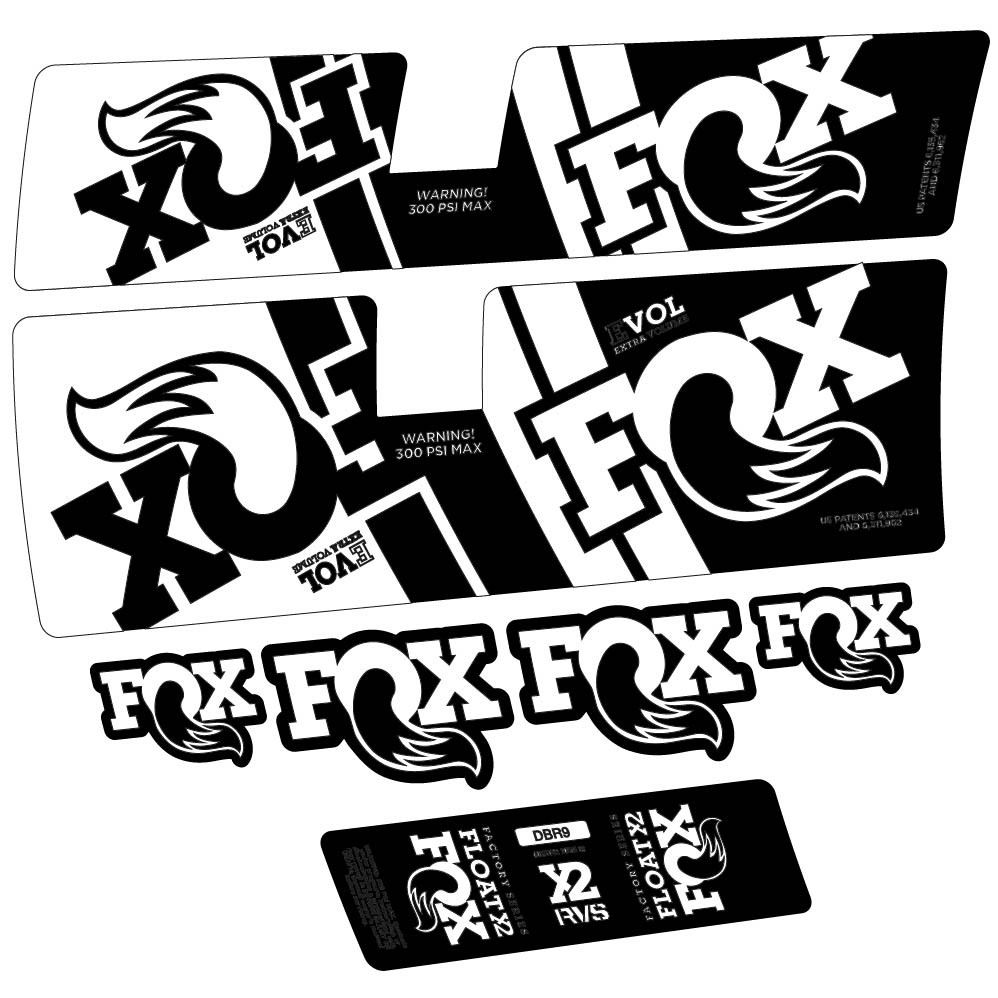 Decal Fox Float X2 Factory DBR9 2019, Shock Absorber, bike sticker vinyl