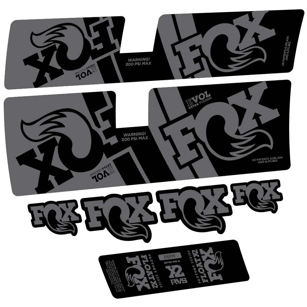 Decal Fox Float X2 Factory DBR9 2019, Shock Absorber, bike sticker vinyl