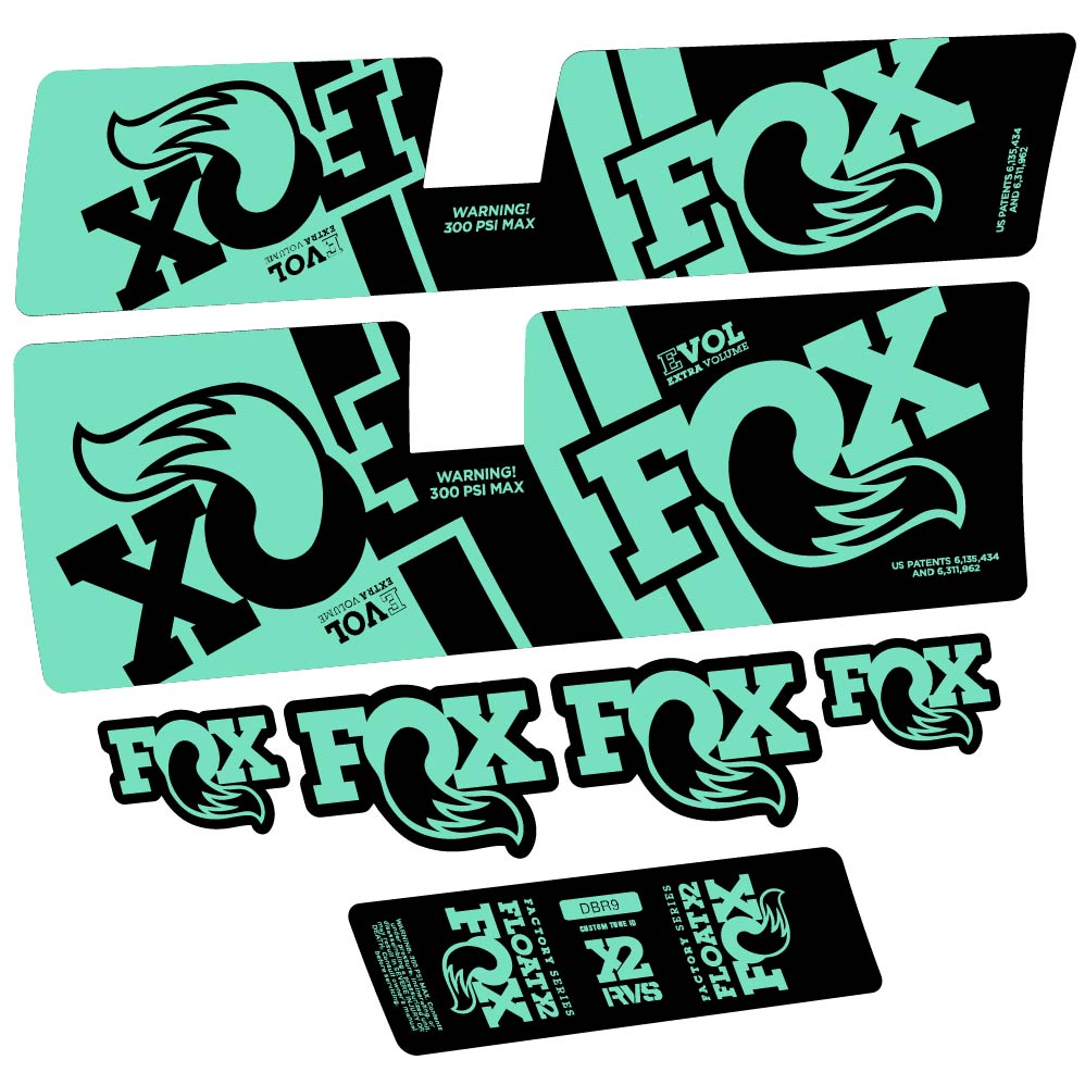 Decal Fox Float X2 Factory DBR9 2019, Shock Absorber, bike sticker vinyl