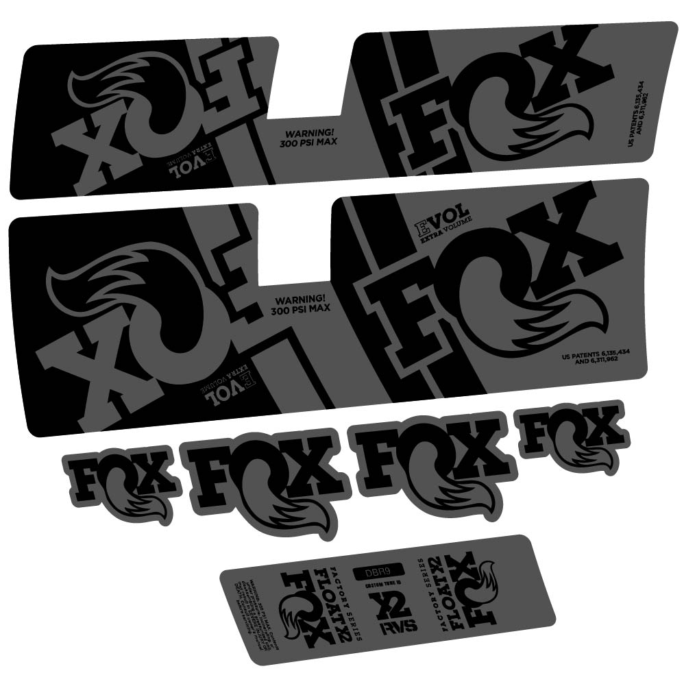 Decal Fox Float X2 Factory DBR9 2019, Shock Absorber, bike sticker vinyl