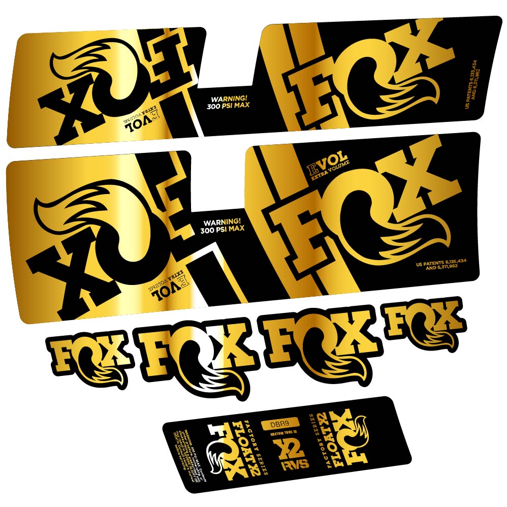 Decal Fox Float X2 Factory DBR9 2019, Shock Absorber, bike sticker vinyl