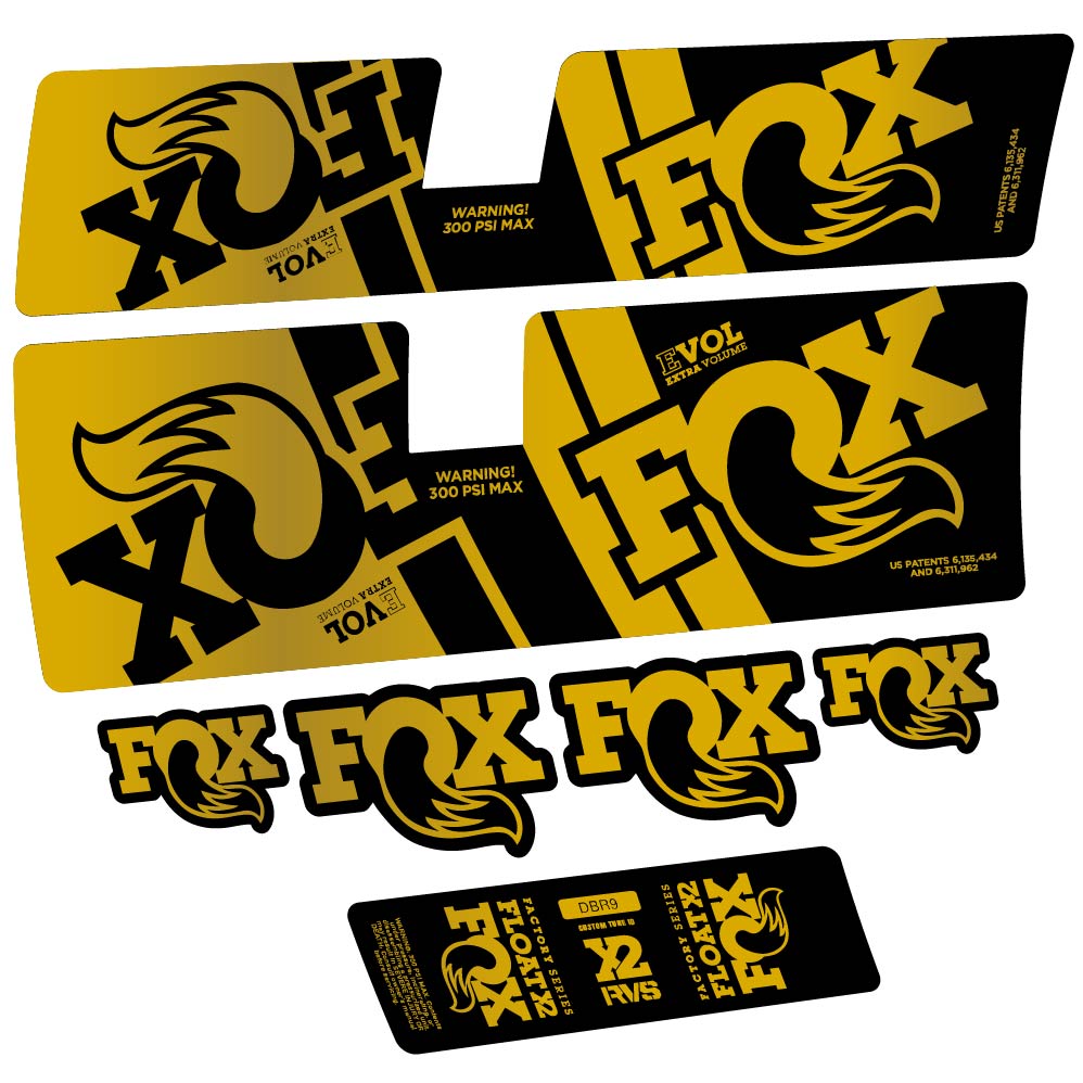Decal Fox Float X2 Factory DBR9 2019, Shock Absorber, bike sticker vinyl