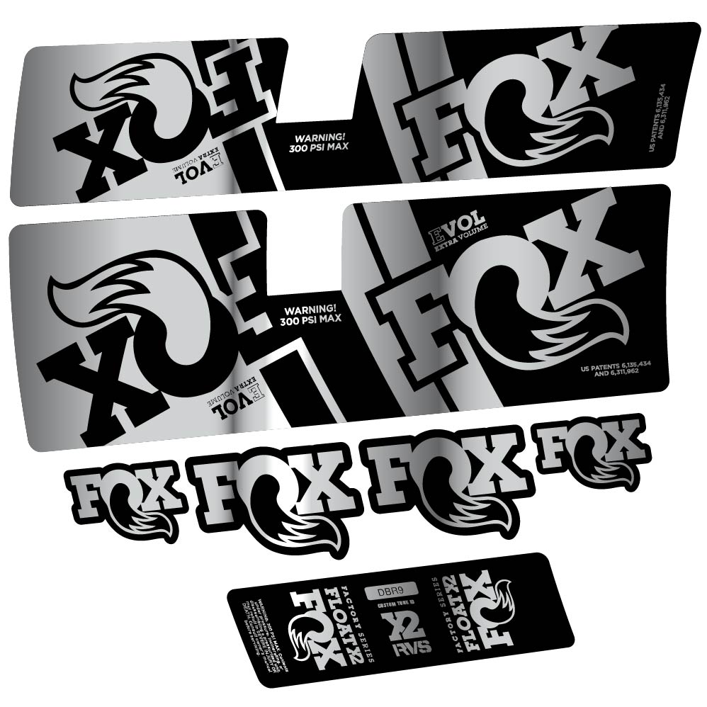 Decal Fox Float X2 Factory DBR9 2019, Shock Absorber, bike sticker vinyl