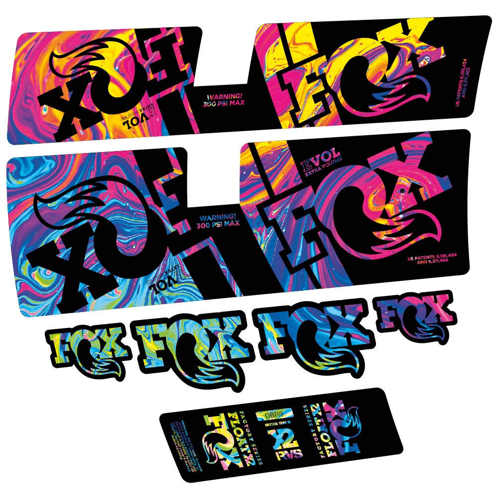 Decal Fox Float X2 Factory DBR9 2019, Shock Absorber, bike sticker vinyl