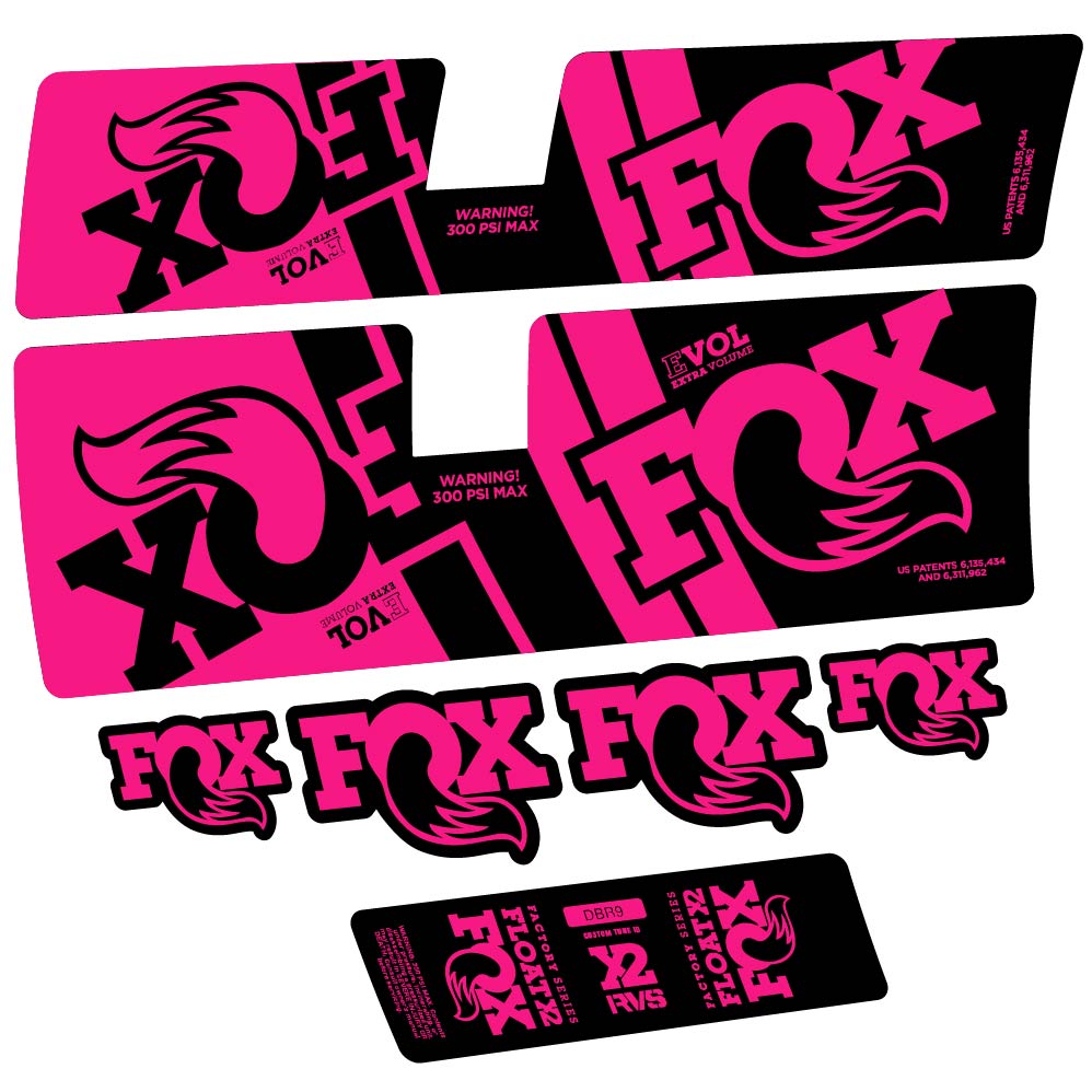 Decal Fox Float X2 Factory DBR9 2019, Shock Absorber, bike sticker vinyl