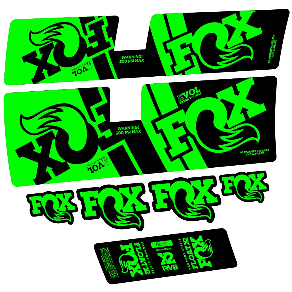 Decal Fox Float X2 Factory DBR9 2019, Shock Absorber, bike sticker vinyl