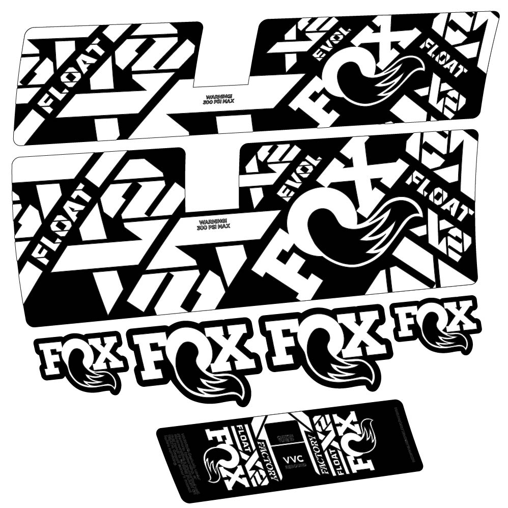 Aufkleber Fox Float X2 Factory 2021, Stoßdämpfer, Fahrradaufkleber Vinyl