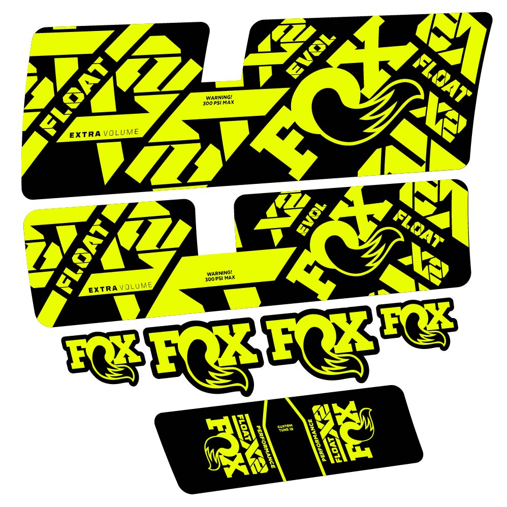 Decal Fox Float X2 Performance 2021, Shock Absorber, bike sticker vinyl