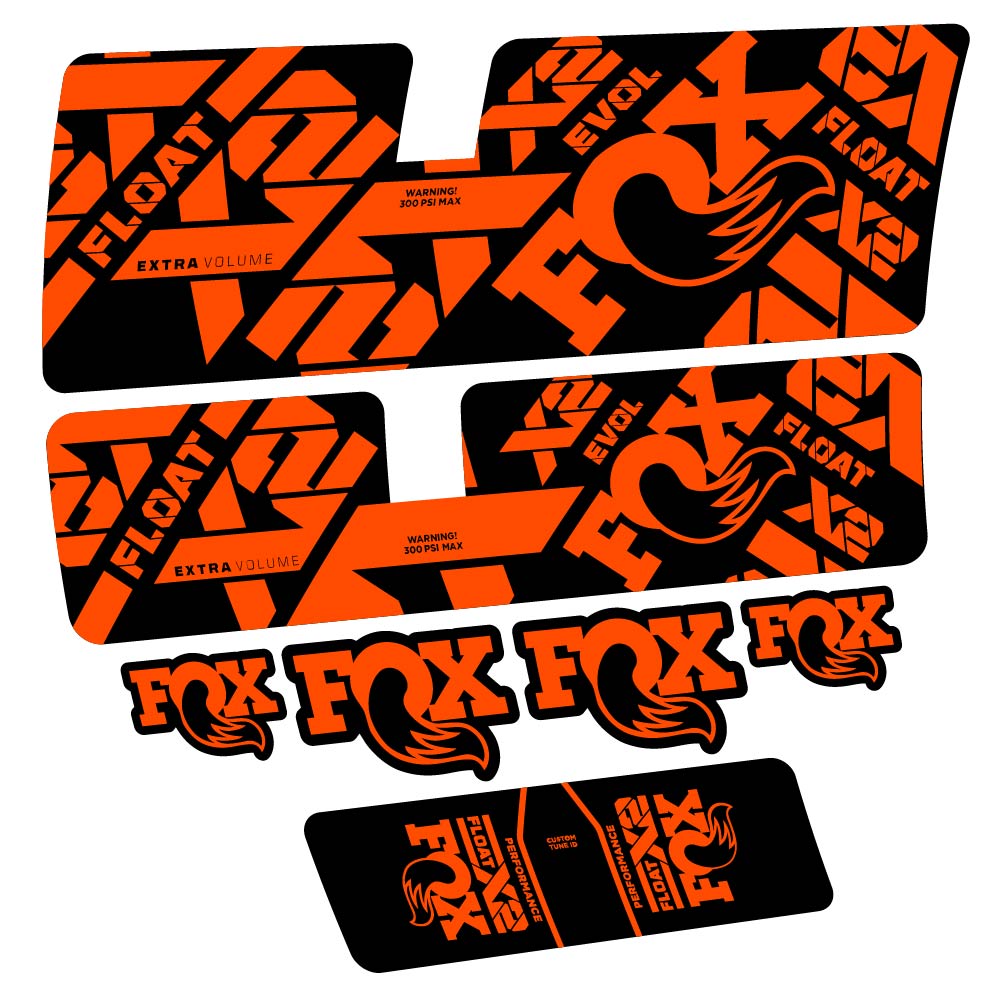 Decal Fox Float X2 Performance 2021, Shock Absorber, bike sticker vinyl