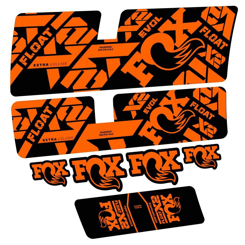 Decal Fox Float X2 Performance 2021, Shock Absorber, bike sticker vinyl