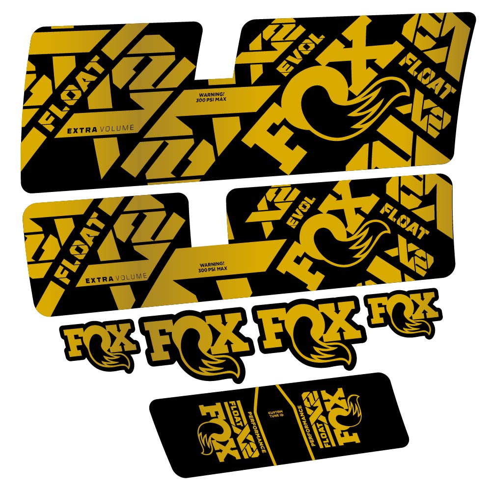 Decal Fox Float X2 Performance 2021, Shock Absorber, bike sticker vinyl
