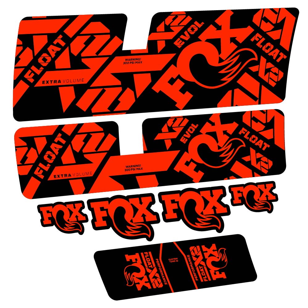 Decal Fox Float X2 Performance 2021, Shock Absorber, bike sticker vinyl