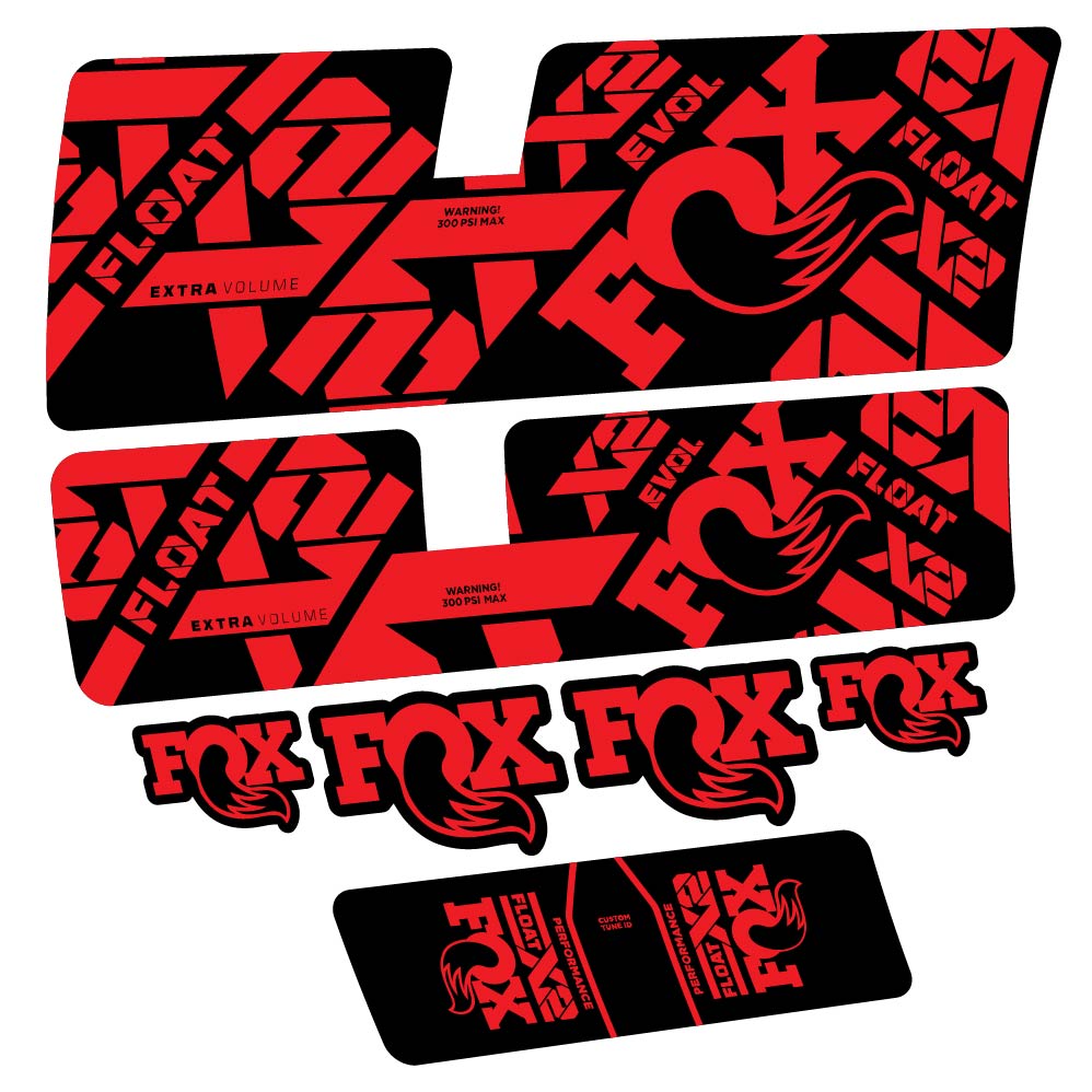 Decal Fox Float X2 Performance 2021, Shock Absorber, bike sticker vinyl