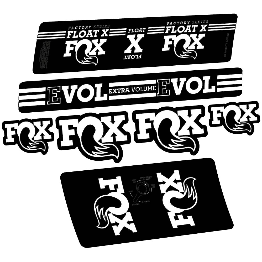 Aufkleber Fox Float X Factory 2016, Stoßdämpfer, Fahrradaufkleber Vinyl