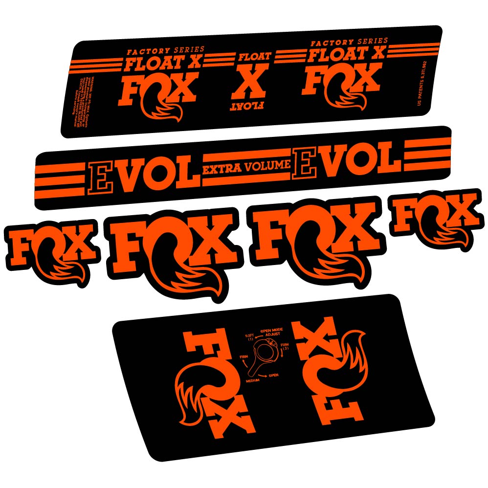 Aufkleber Fox Float X Factory 2016, Stoßdämpfer, Fahrradaufkleber Vinyl