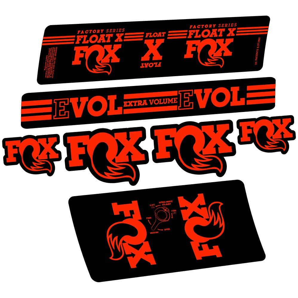 Aufkleber Fox Float X Factory 2016, Stoßdämpfer, Fahrradaufkleber Vinyl