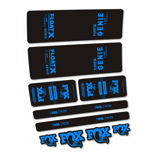 Luminous Cyan decal for Fox Float X Genie Performance 2025 rear shock – bike sticker vinyl