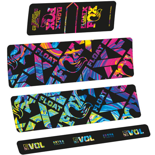 Psychedelic Rainbow decal for Fox Float X Performance 2022 rear shock – bike sticker vinyl