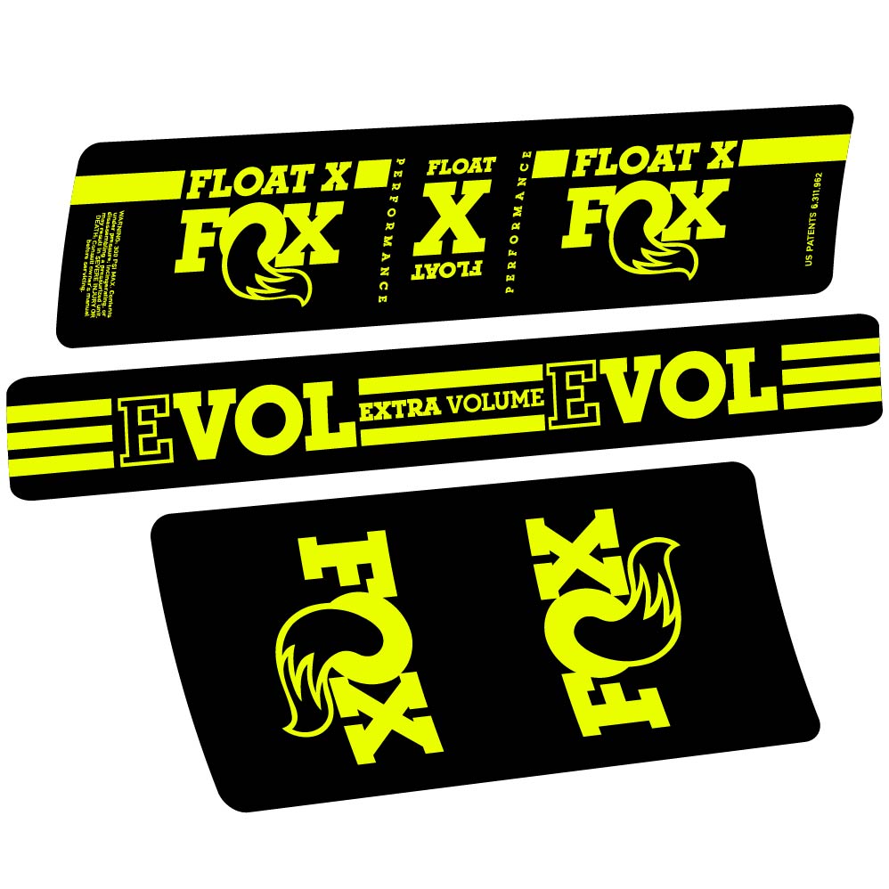Aufkleber Fox Float X, Stoßdämpfer, Fahrradaufkleber Vinyl