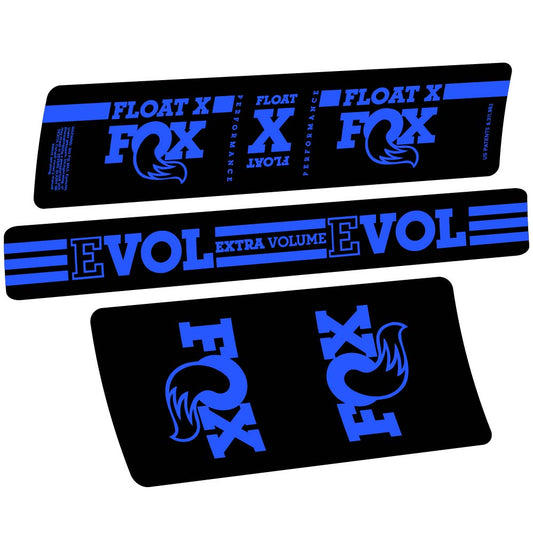 Medium Blue decal for Fox Float X rear shock – bike sticker vinyl