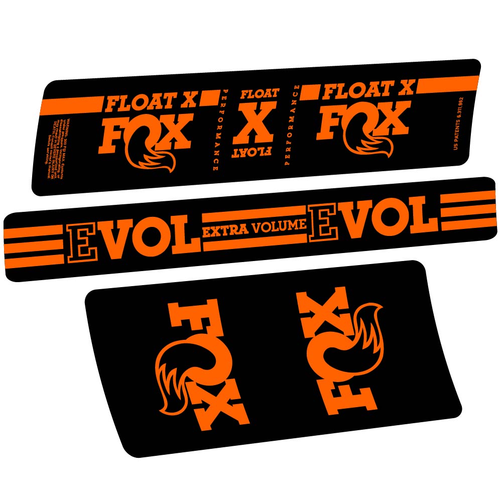 Aufkleber Fox Float X, Stoßdämpfer, Fahrradaufkleber Vinyl