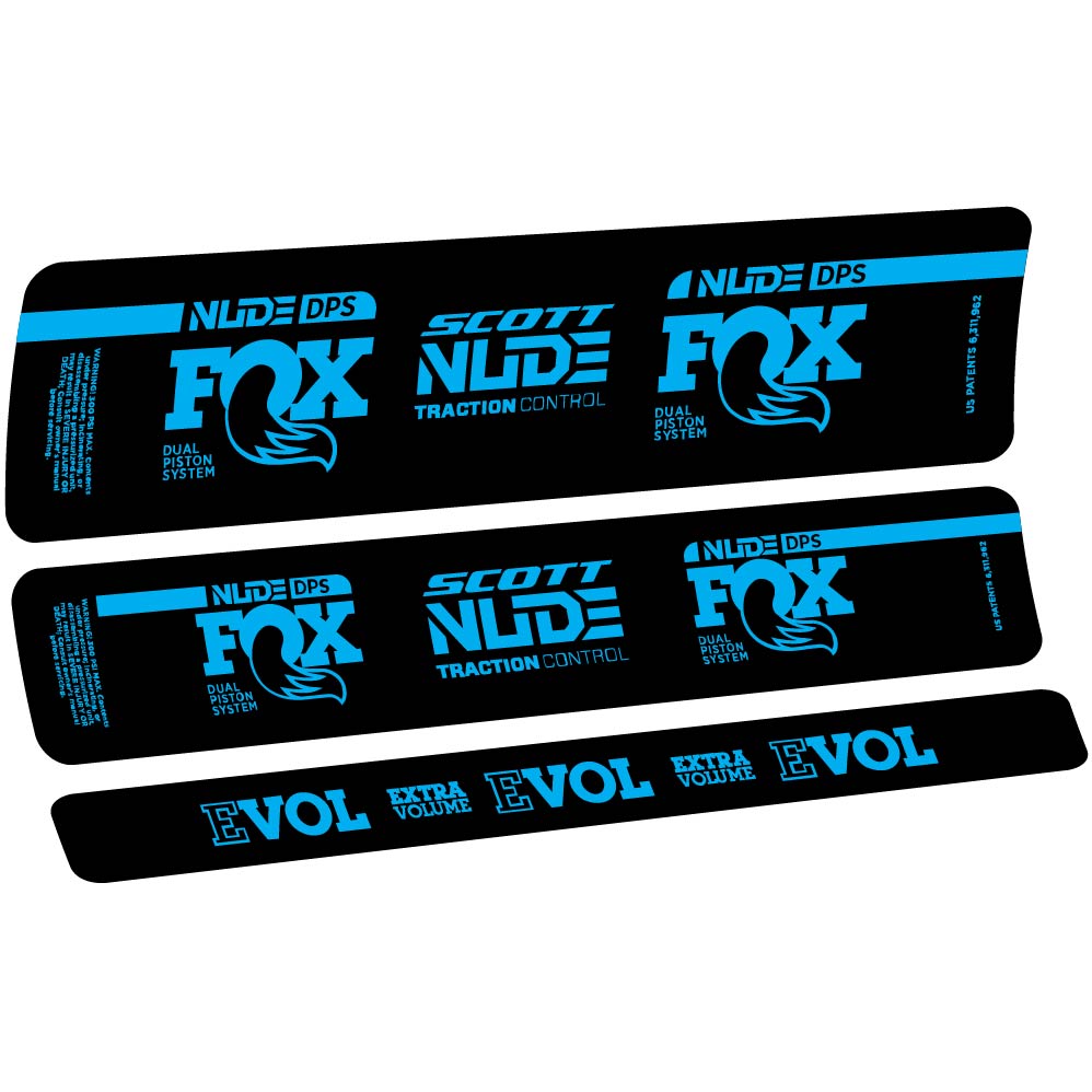 Aufkleber Fox Nude DPS Scott, Stoßdämpfer, Fahrradaufkleber Vinyl